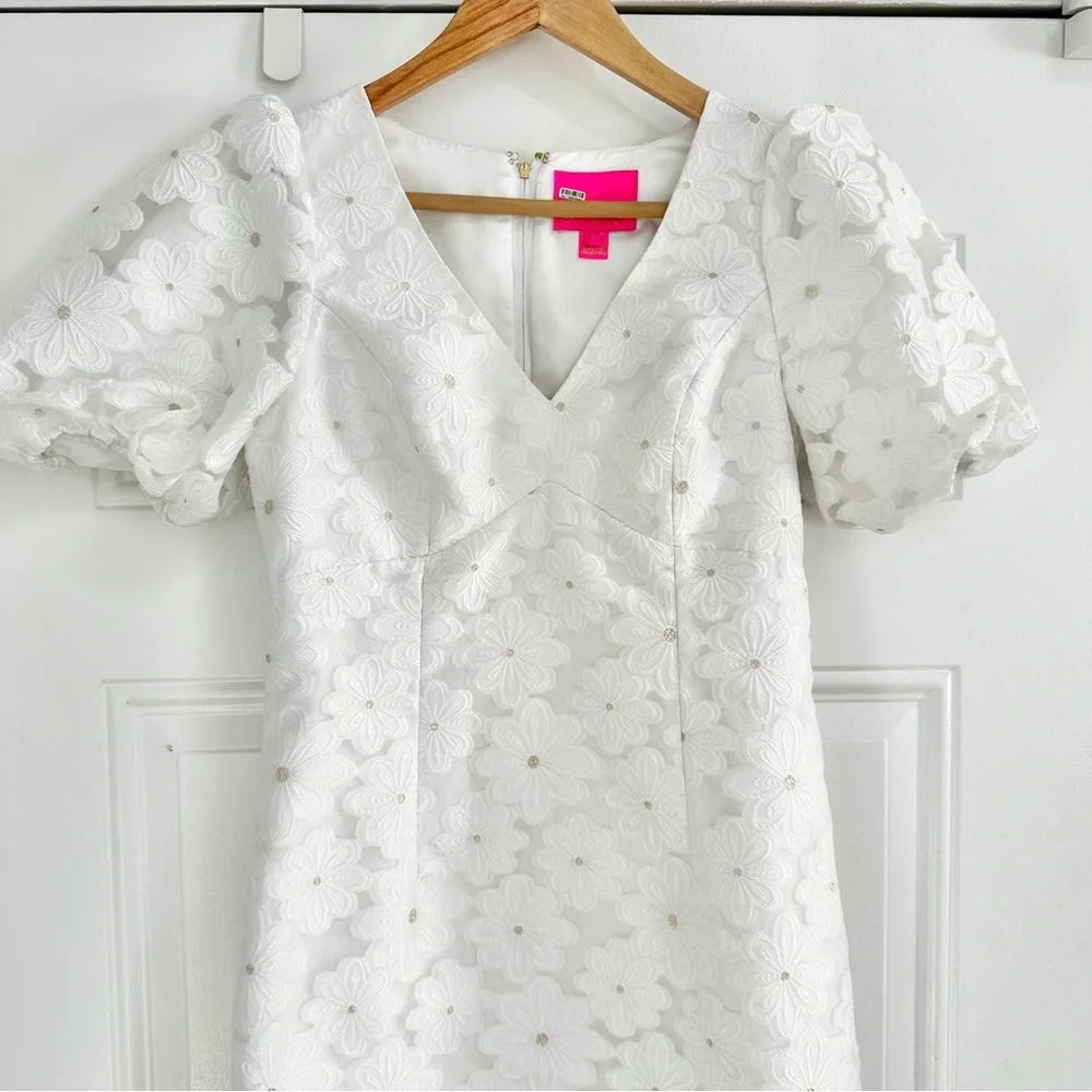 Lilly Pulitzer Citra Organza Puff Sleeve Floral Dress - Picture 3 of 6